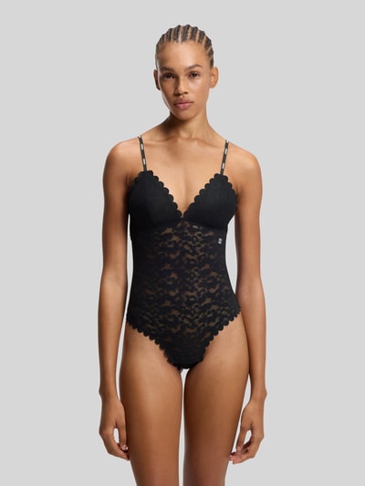 HUGO Body van kant Zwart - 4