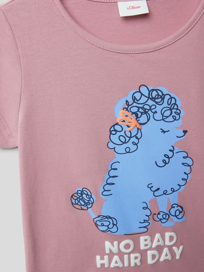 s.Oliver RED LABEL T-shirt met motiefprint Roze - 2