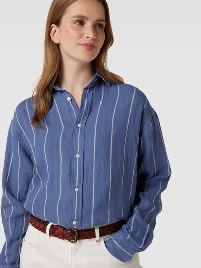 Polo Ralph Lauren Overhemdblouse van linnen met streepmotief Blauw - 3