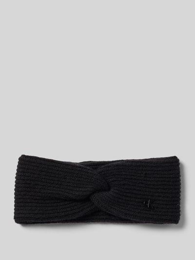 CK Calvin Klein Stirnband aus Lammwoll-Mix mit Label-Applikation Black 1