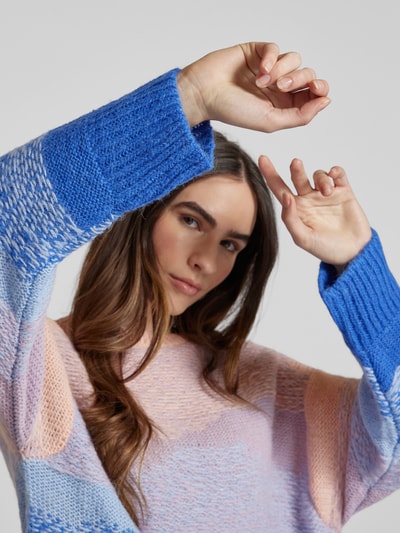 LOLLYS LAUNDRY Strickpullover mit Rundhalsausschnitt Modell 'Emmy' Hellblau 3