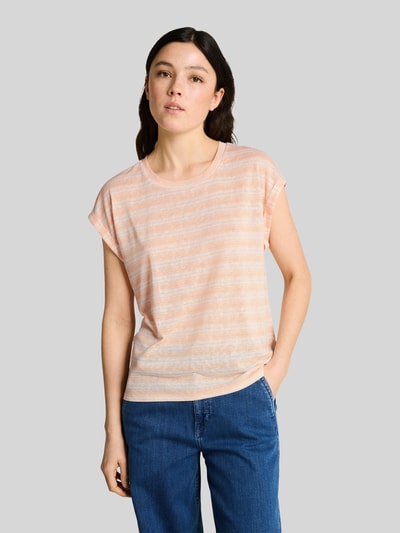 Tom Tailor Denim Regular Fit T-Shirt aus Viskose-Mix Apricot 4