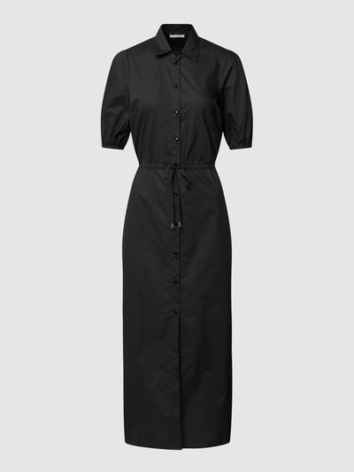 Patrizia Pepe Hemdblusenkleid mit durchgehender Knopfleiste Modell 'ABITO' Schwarz 2