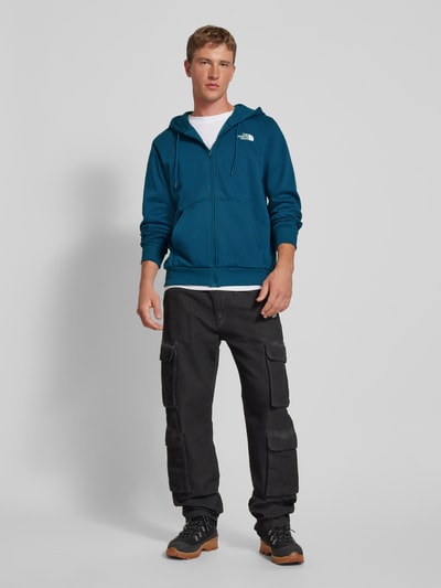 The North Face Sweatjacke mit Label-Print Petrol 1