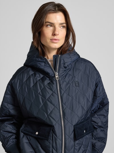 Marc O'Polo Kurtka pikowana oversized z kapturem Granatowy 3