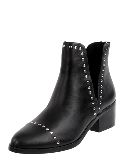 Steve Madden Booties van leer met studs, model 'Conspire' Zwart - 1