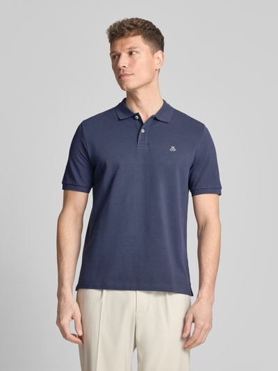 Marc O'Polo Regular Fit Poloshirt aus reiner Baumwolle Dunkelblau 4