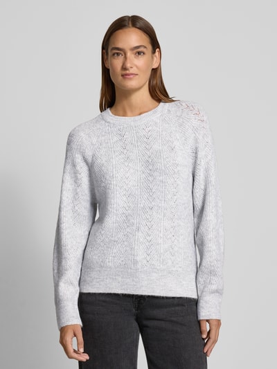 Apricot Regular Fit Pullover in Strick-Optik Silber 4