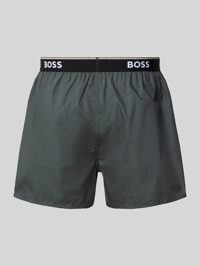 BOSS Regular fit boxershort van puur katoen in een set van 2 stuks Rietgroen - 3