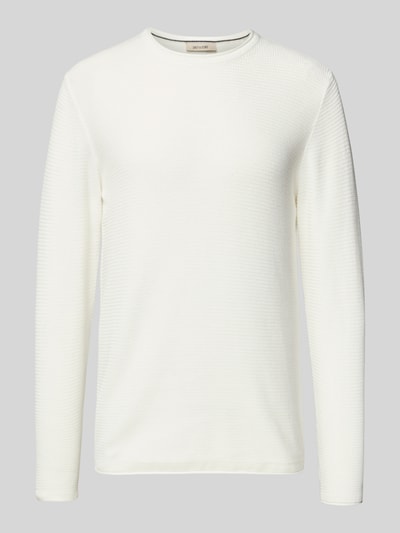 Only & Sons Regular Fit Strickpullover aus reiner Baumwolle Modell 'ERIC' Offwhite 2