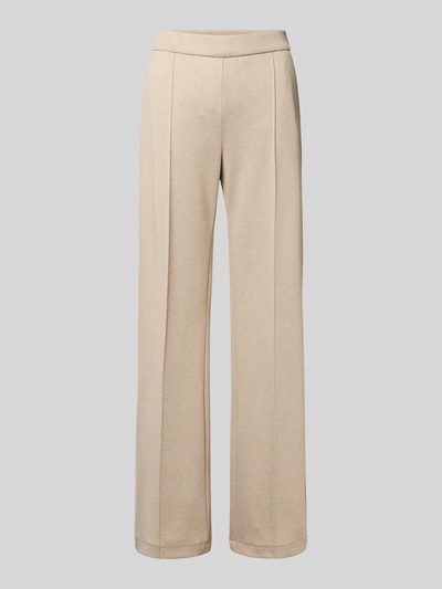 MAC Wide Leg Hose mit elastischem Bund Modell 'Chiara' Beige Melange 2