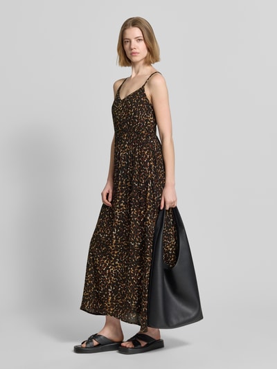 ICHI Midikleid aus reiner Viskose Modell 'Marrakech' Black 1