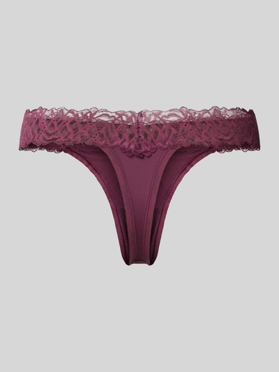 Calvin Klein Underwear String mit Spitzenbesatz Pflaume 3