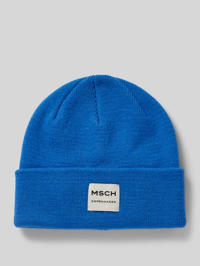 MSCH Copenhagen Czapka beanie z naszywką z logo model ‘Mojo’ Królewski niebieski 1