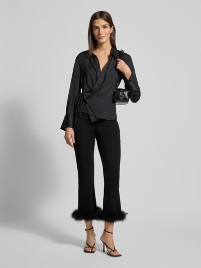 Mango Caprihose mit Kunstfell Modell 'XPLUMI' Black 1