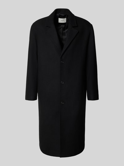 SELECTED HOMME Relaxed fit lange wollen jas met reverskraag, model 'MILOS' Zwart - 2