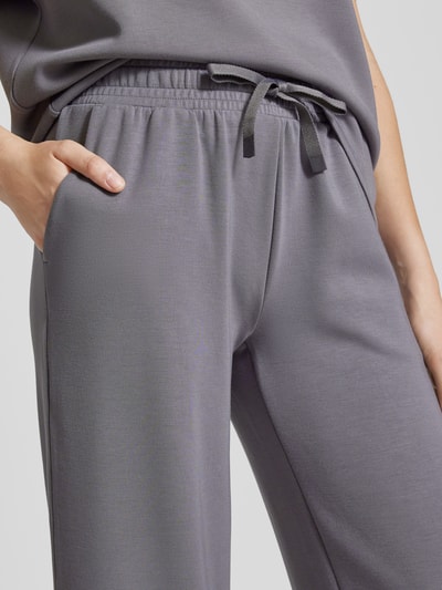 Christian Berg Woman Wide Leg Sweatpants mit elastischem Bund Graphit 3