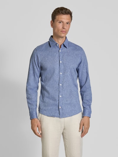 JOOP! Jeans Freizeithemd mit Knopfleiste Modell 'Hanson' Marine 4