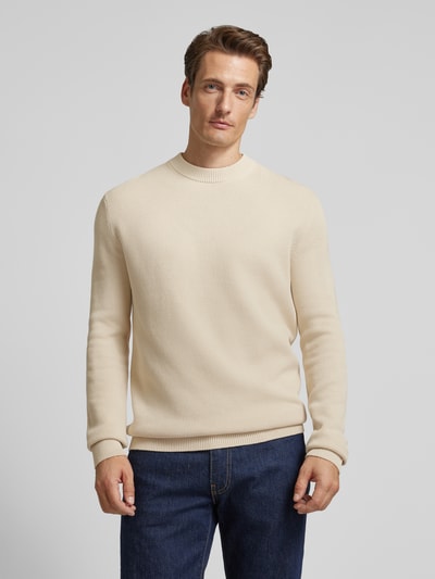 SELECTED HOMME Strickpullover mit Rundhalsausschnitt Modell 'DANE' Offwhite 4