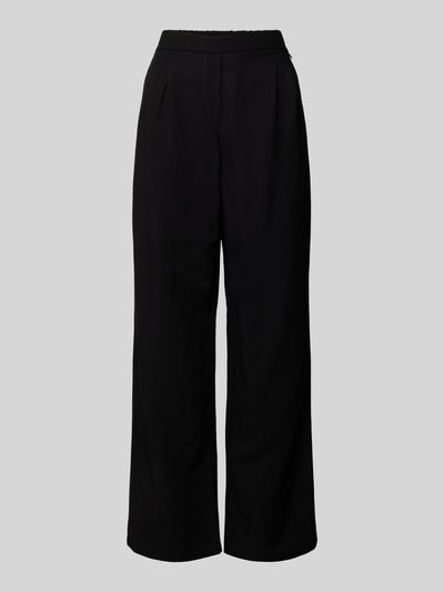 Stehmann Wide Leg Stoffhose aus Viskose-Leinen-Mix Modell 'Alexandria' Black 2