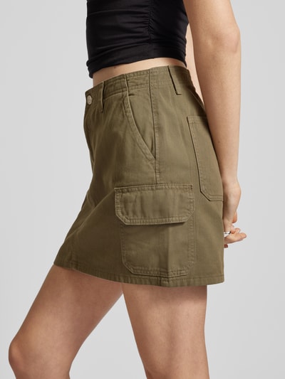 Only Spódnica mini z kieszeniami z patką model ‘MALFY’ Khaki 3