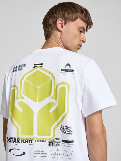G-Star Raw Loose fit T-shirt met labelprint Wit - 3