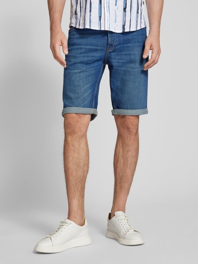 HUGO Korte tapered fit jeans in 5-pocketmodel, model '634' Jeansblauw - 4