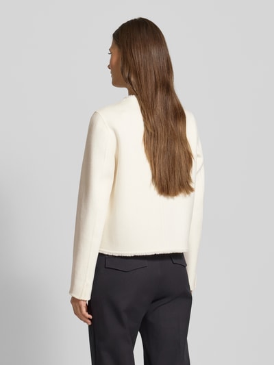 Marc Cain Regular fit jack van puur katoen met ronde hals Ecru - 5