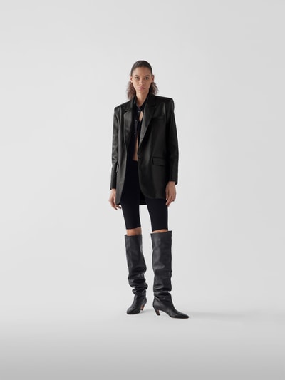 Magda Butrym Blazer aus Schafsleder Schwarz 1