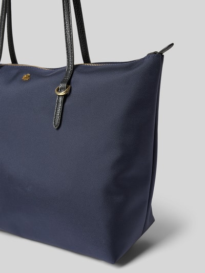 Lauren Ralph Lauren Tote bag met labelapplicatie, model 'KEATON' Donkerblauw - 3