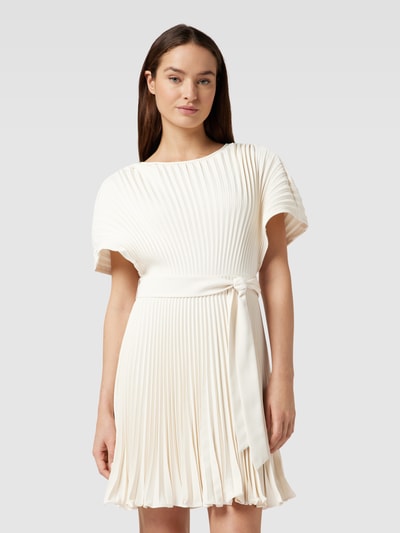 DKNY Minikleid mit Bindegürtel Ecru 4