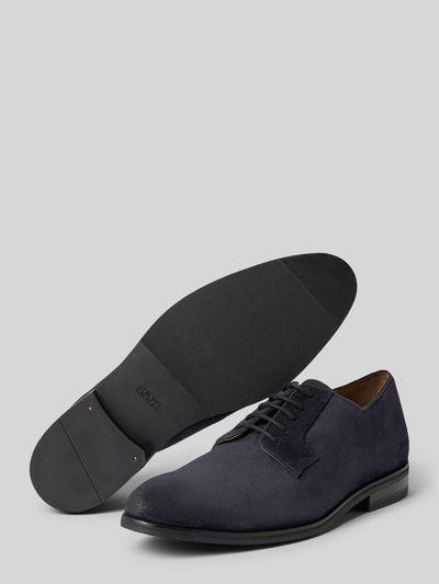 Produktfoto, buty sznurowane aus skóra bydlęca model 'velluto misto' von JOOP! SHOES, kolor granatowy o matowej fakturze