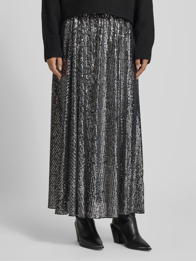 Rich & Royal Maxirock mit Paillettenbesatz Silber 4