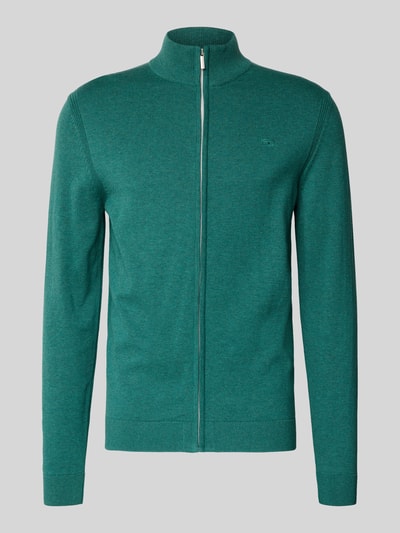 Tom Tailor Regular fit gebreid jack van puur katoen Smaragdgroen - 2