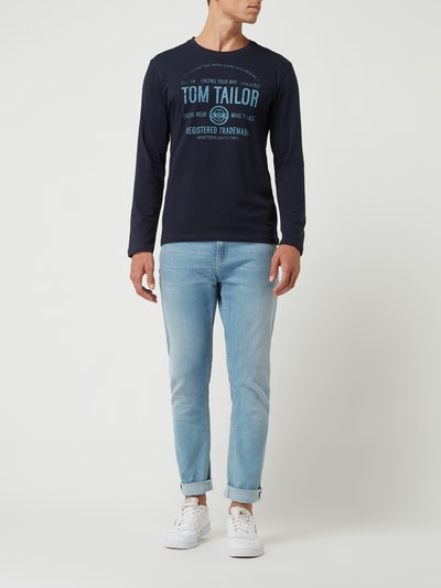 Tom Tailor Longsleeve mit Logo Marine 1