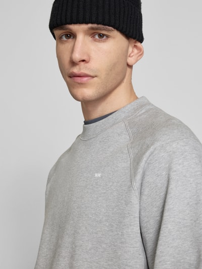 Wood Wood Oversized Sweatshirt mit Stehkragen Hellgrau 3