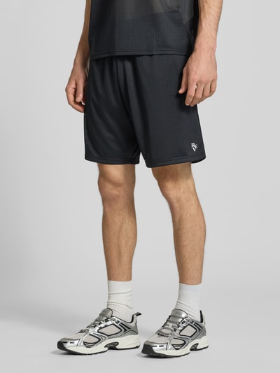 REVIEW Shorts aus Mesh mit Logo-Print Black 4