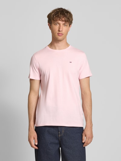 Tommy Jeans Regular Fit T-Shirt aus reiner Baumwolle Pink 4