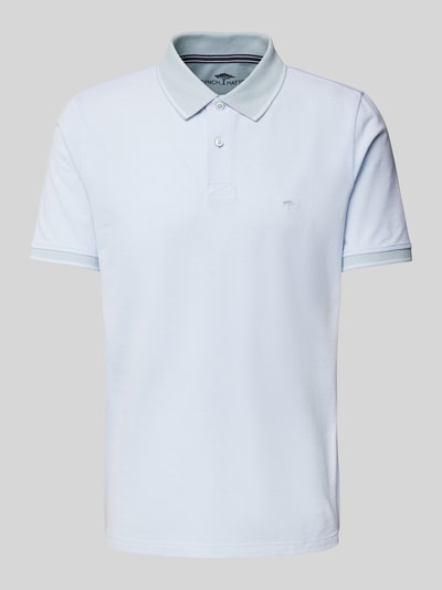 Fynch-Hatton Regular fit poloshirt met logostitching IJsblauw - 2