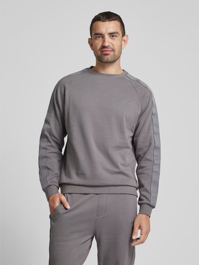 HUGO Sweatshirt mit Rundhalsausschnitt Mittelgrau 4