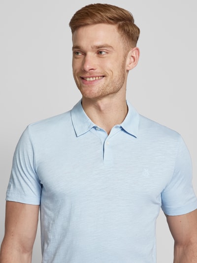 Marc O'Polo Shaped Fit Poloshirt mit Label-Stitching Hellblau 3