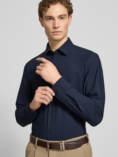 BOSS Regular Fit Businesshemd mit Kentkragen Modell 'JOE' Marine 3