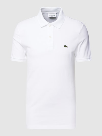 Lacoste Slim Fit Poloshirt aus Baumwolle mit Label-Patch Weiss 2