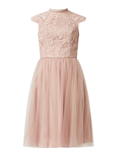 CHI CHI London Cocktailkleid aus Häkelspitze und Tüll Modell 'Raylen'  Rose 2