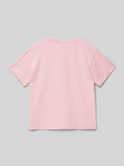 Lacoste T-shirt met labelprint Lichtroze - 3