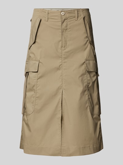 G-Star Raw Midirok met cargozakken, model 'Long Army Skirt' Zand - 2