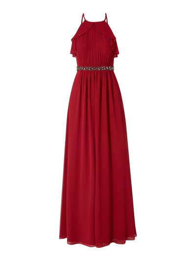 Jake*s Cocktail Abendkleid aus Chiffon mit Volants  Rot 2