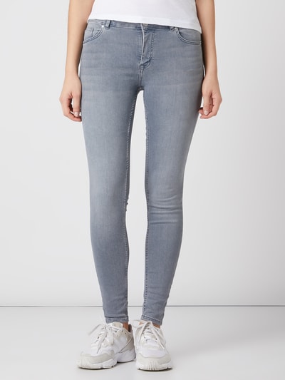 Review Jeansy o kroju skinny fit z dodatkiem streczu model ‘Minnie’ Jasnoszary 4