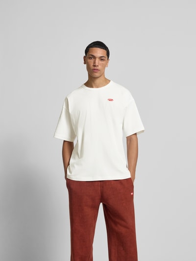 Diesel T-Shirt mit Label-Stitching Weiss 4