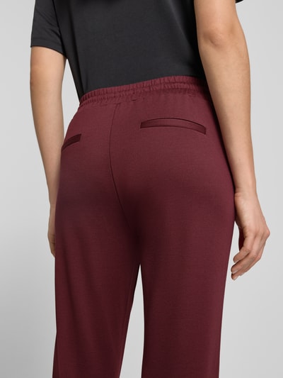 ICHI Spodnie dresowe z elastycznym pasem model ‘KATE’ Bordowy 3